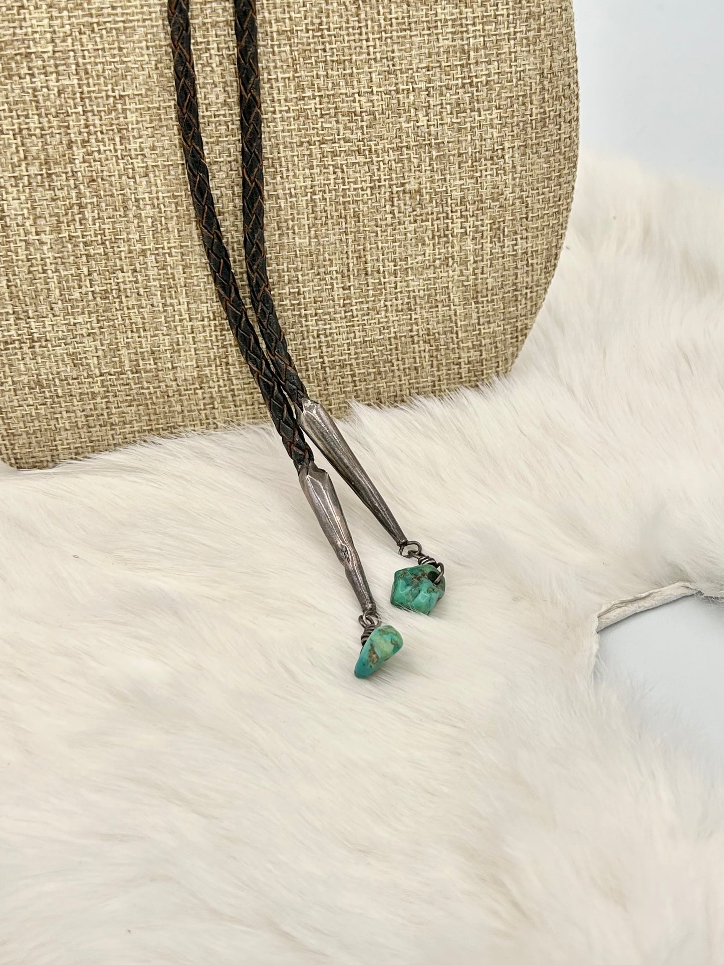 Vintage Zuni Eagle Dancer Bolo Tie