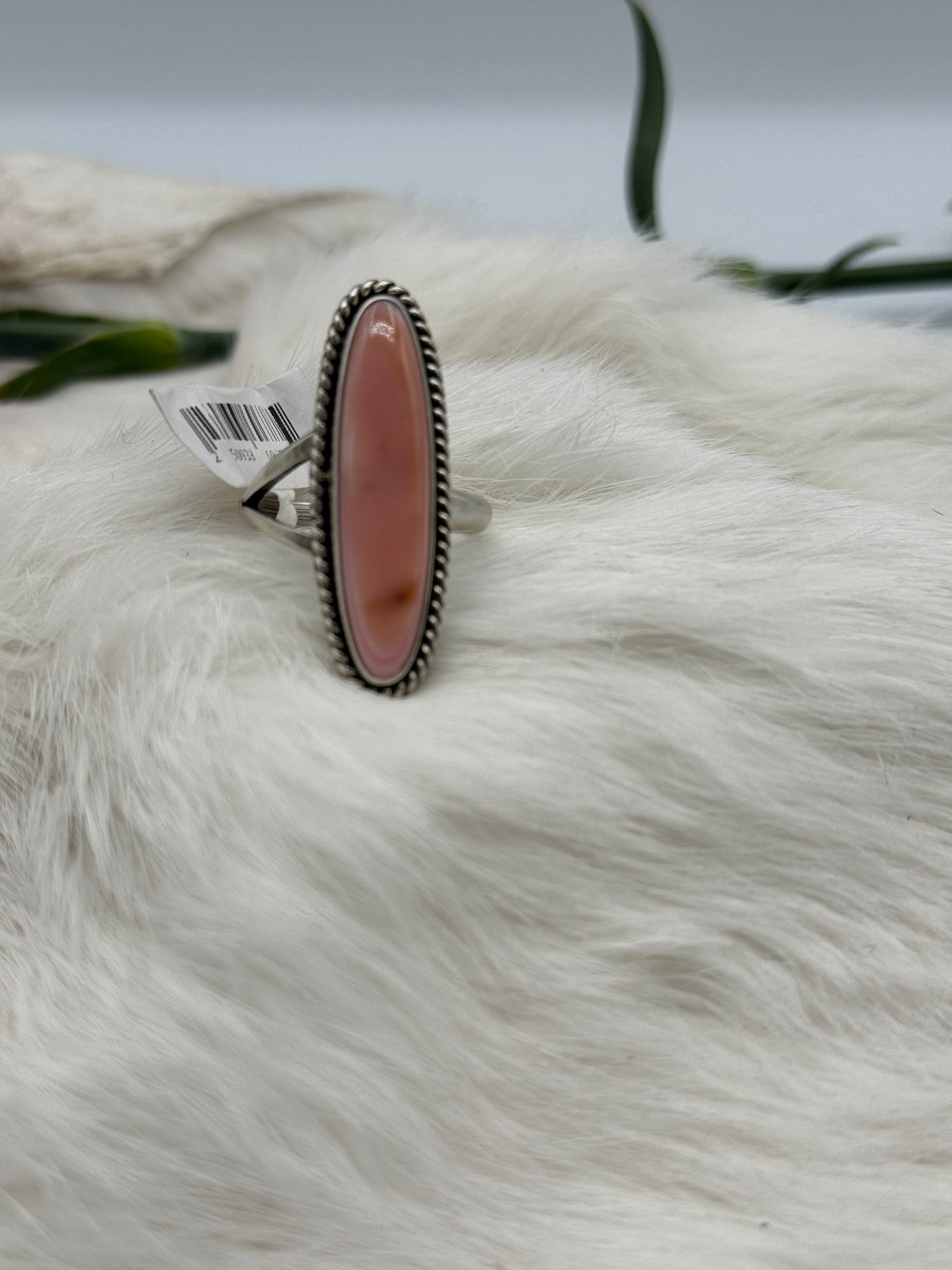 Pink Shell Adjustable Ring
