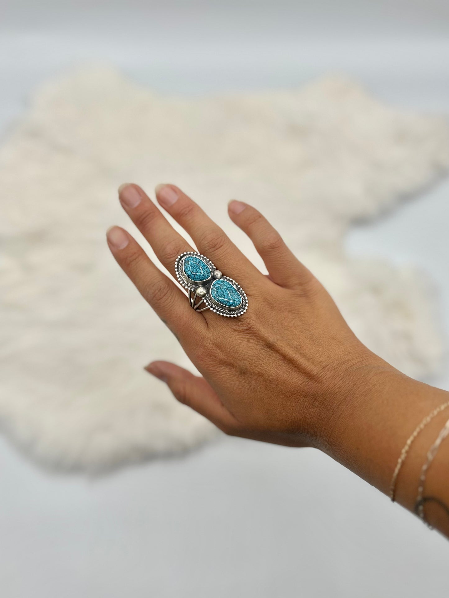 John Begay Spider-Web Gemini Ring