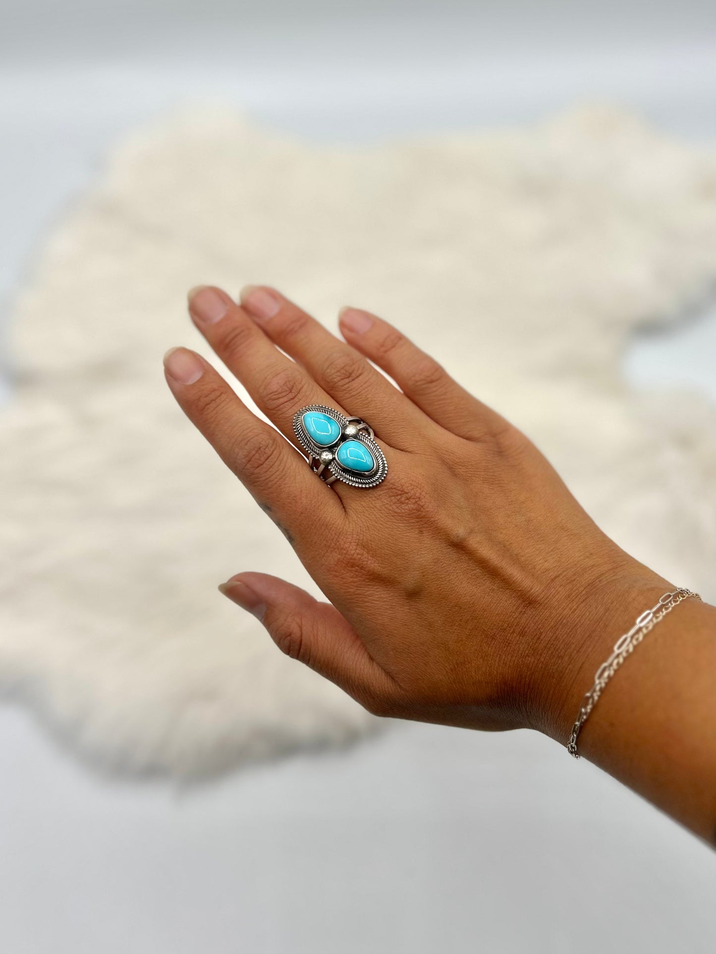 John Begay Kingman Gemini Ring