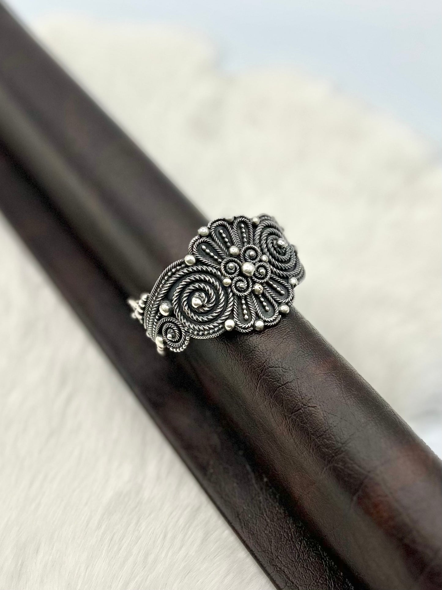 John Begay Silver Wire Bracelet