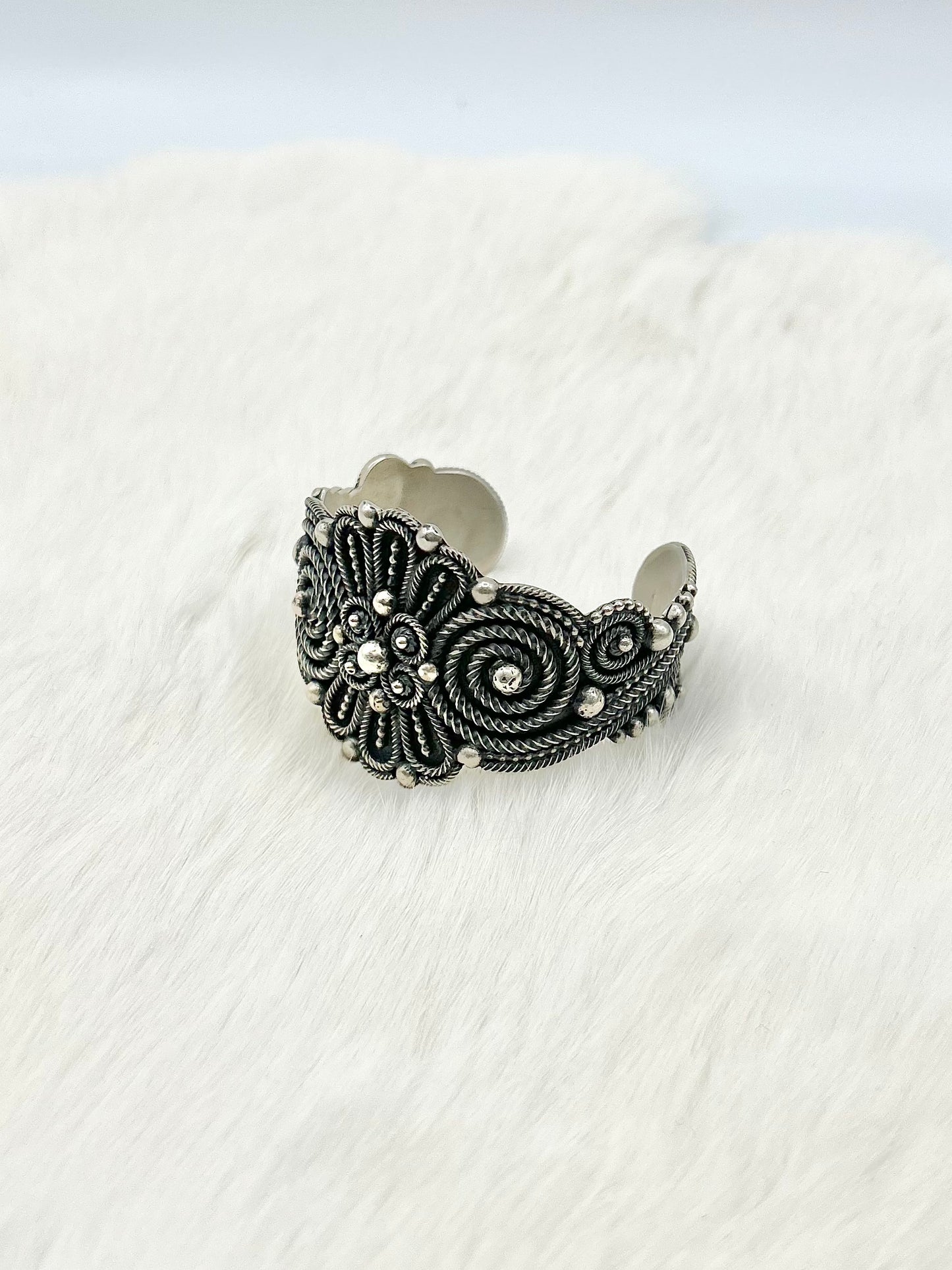 John Begay Silver Wire Bracelet