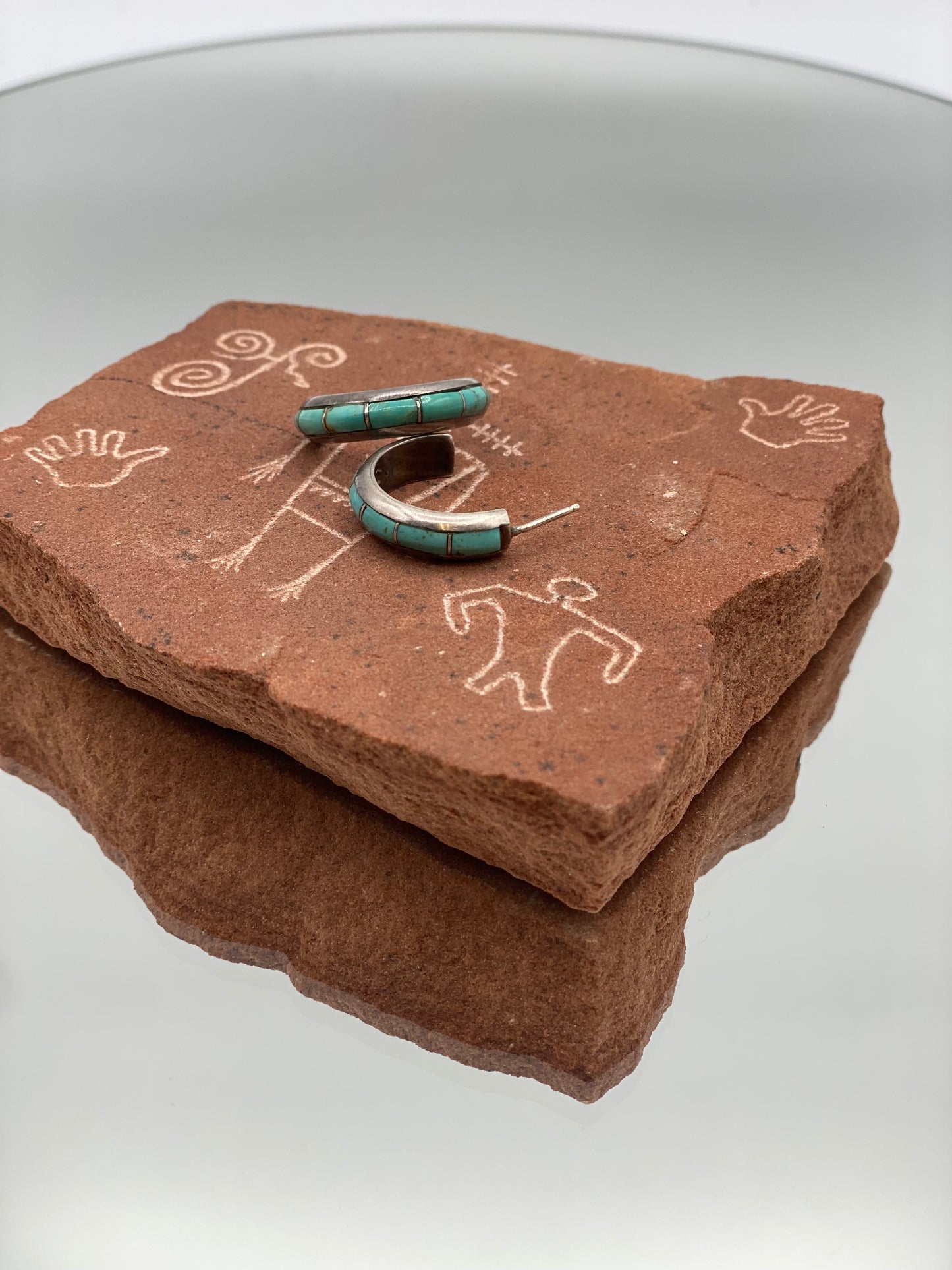The Inlay Half-Hoop Earring
