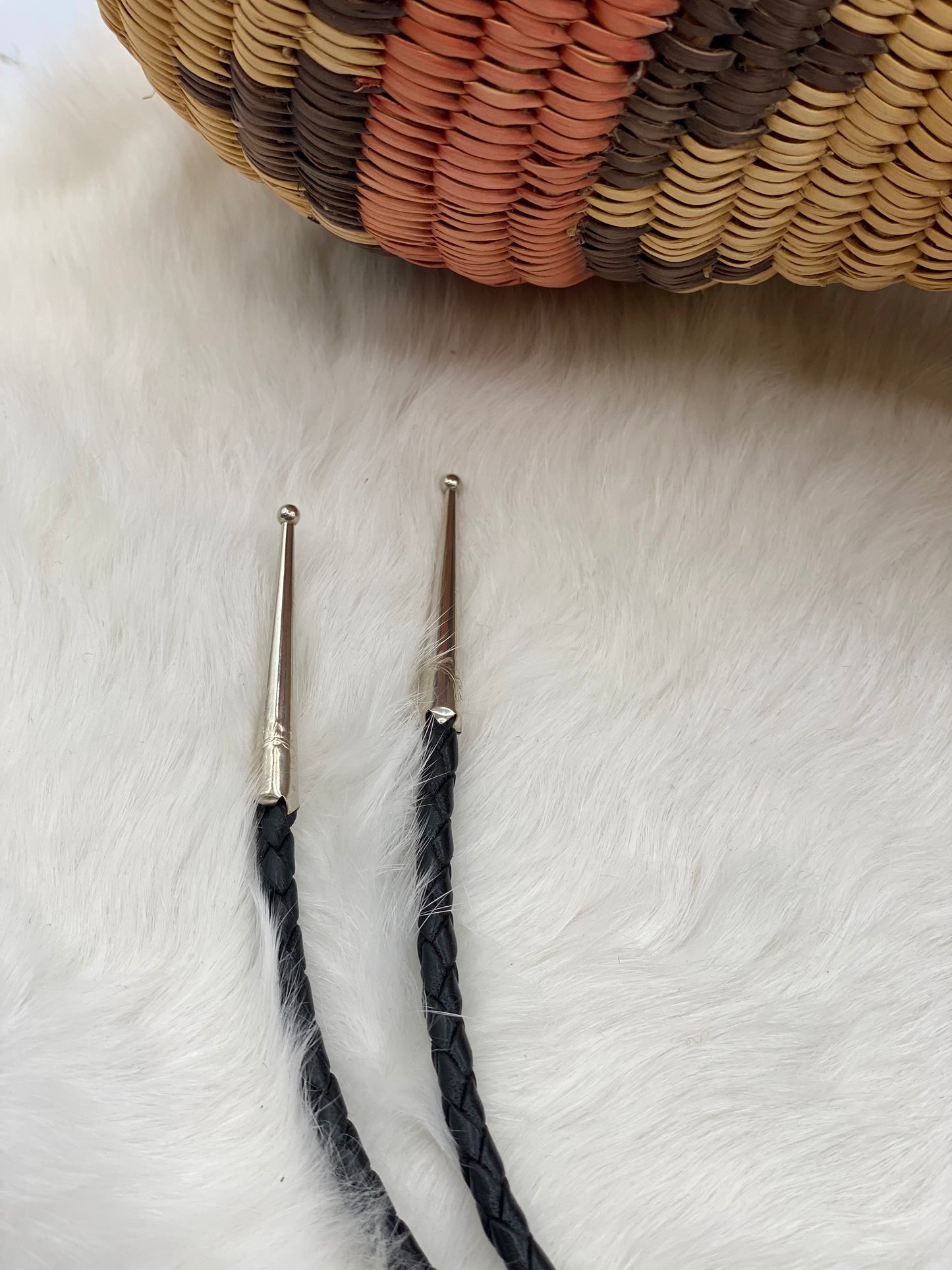 Stamped Silver Bolo Tie