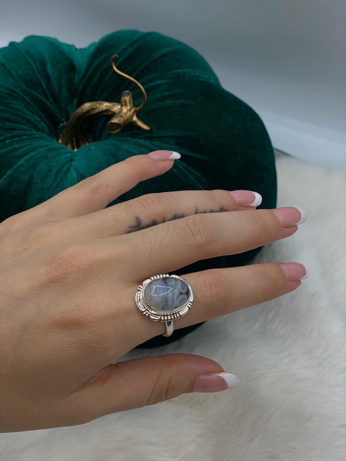 Foggy Moonstone Ring