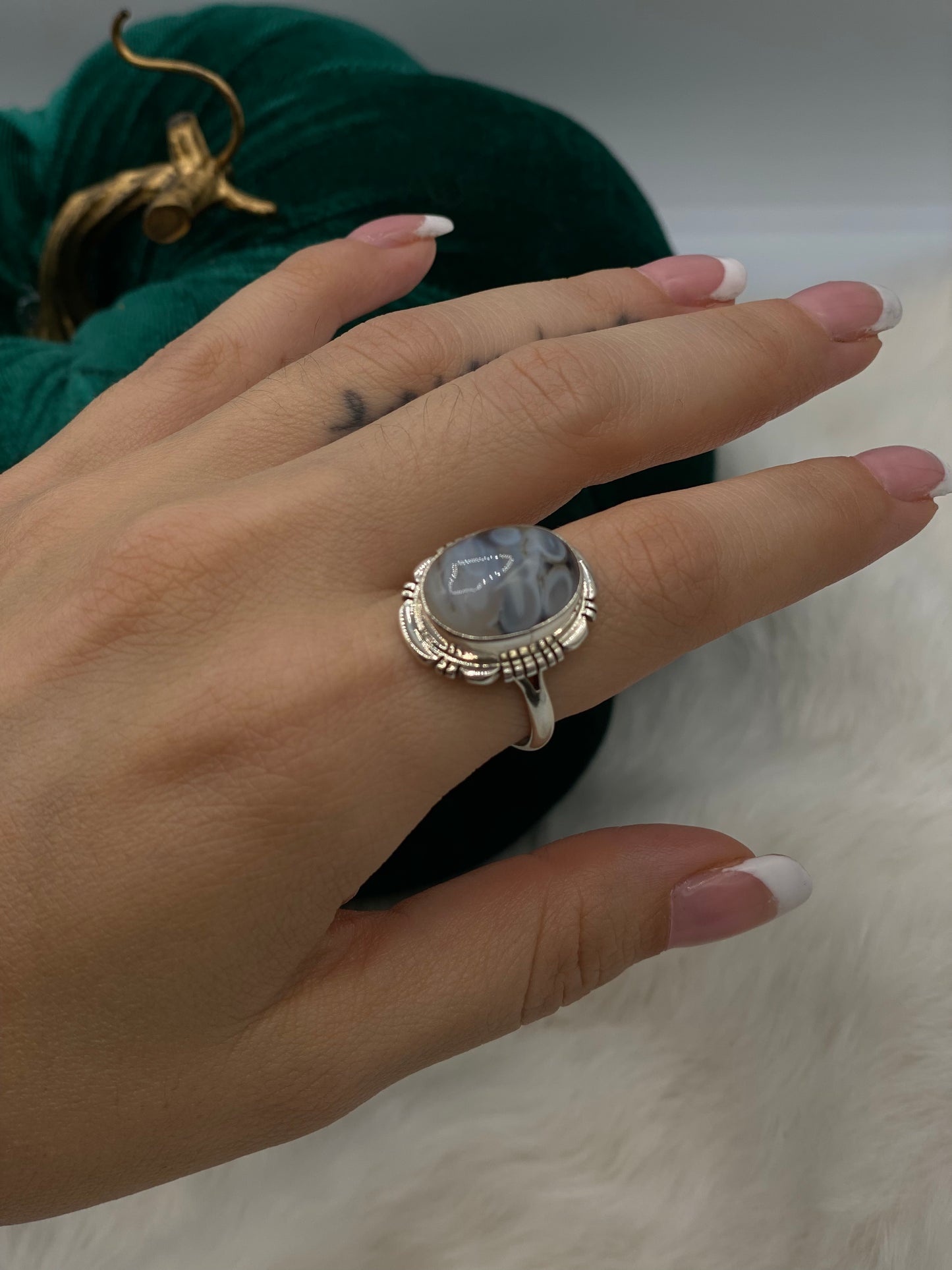 Foggy Moonstone Ring