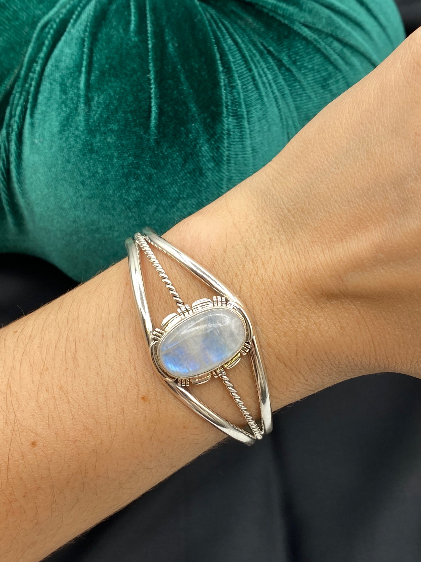 Foggy Night; Moonstone Bracelet