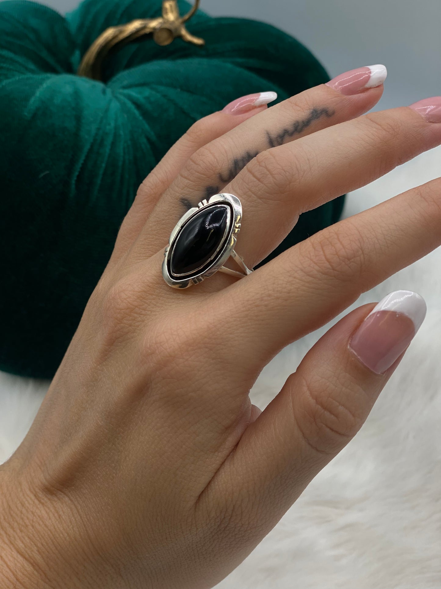 Dark Eye; Black Onyx Ring