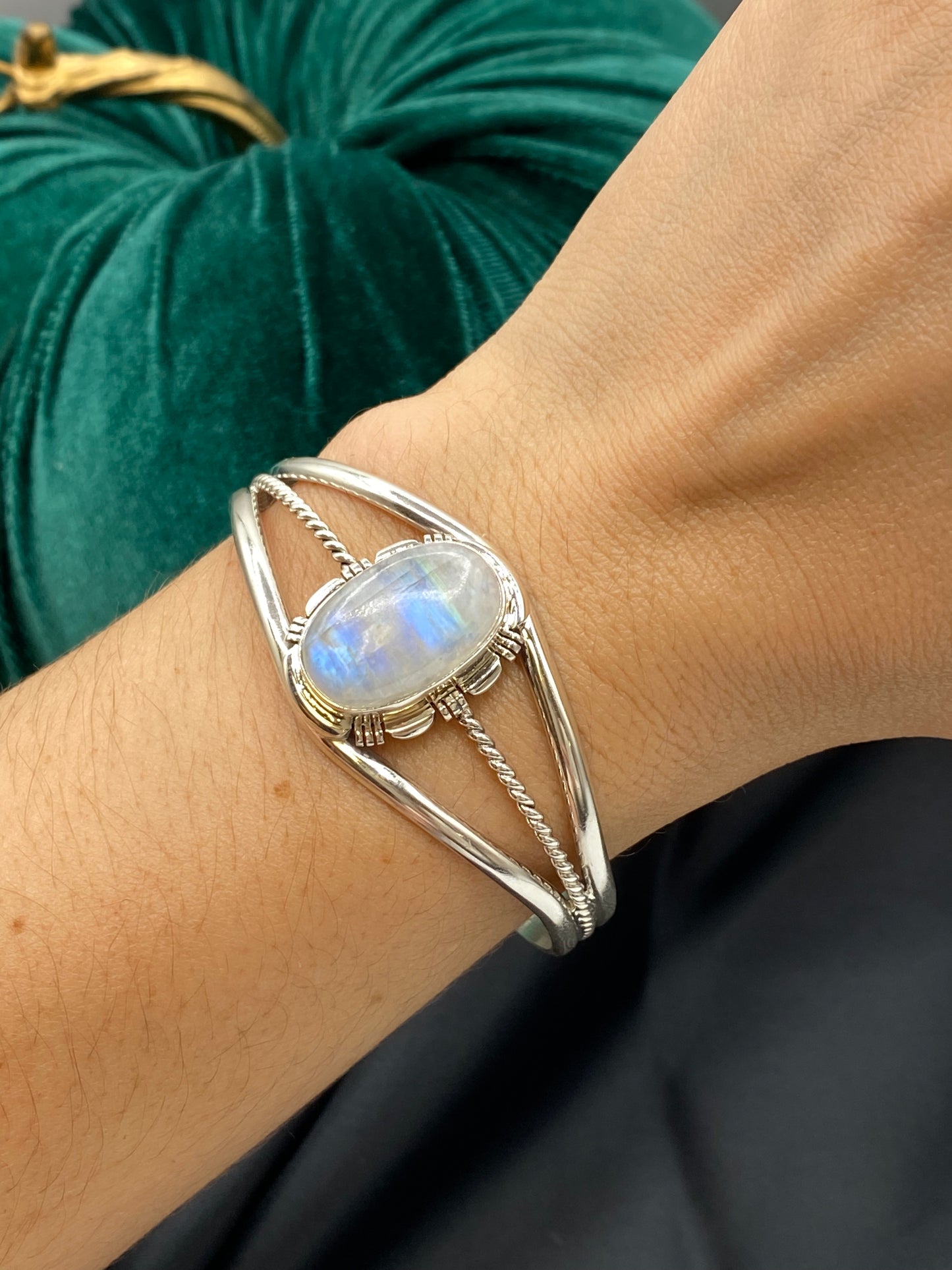 Foggy Night; Moonstone Bracelet