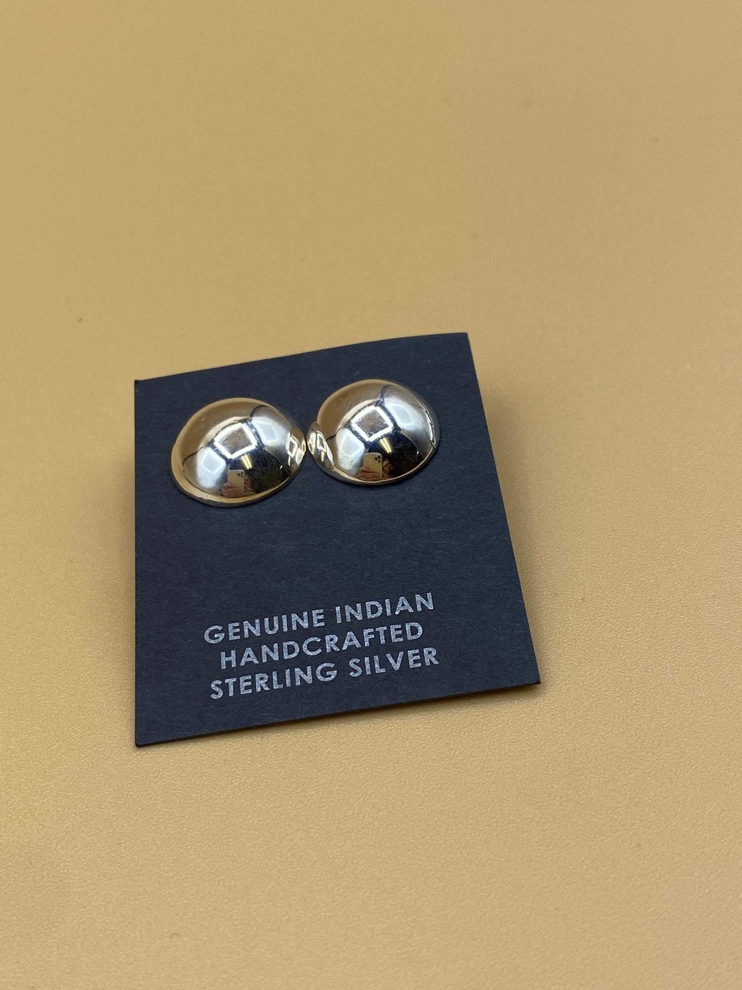 Big Silver Dot Studs