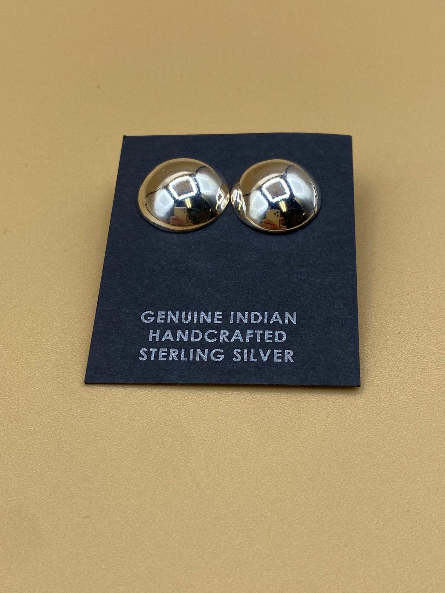 Big Silver Dot Studs