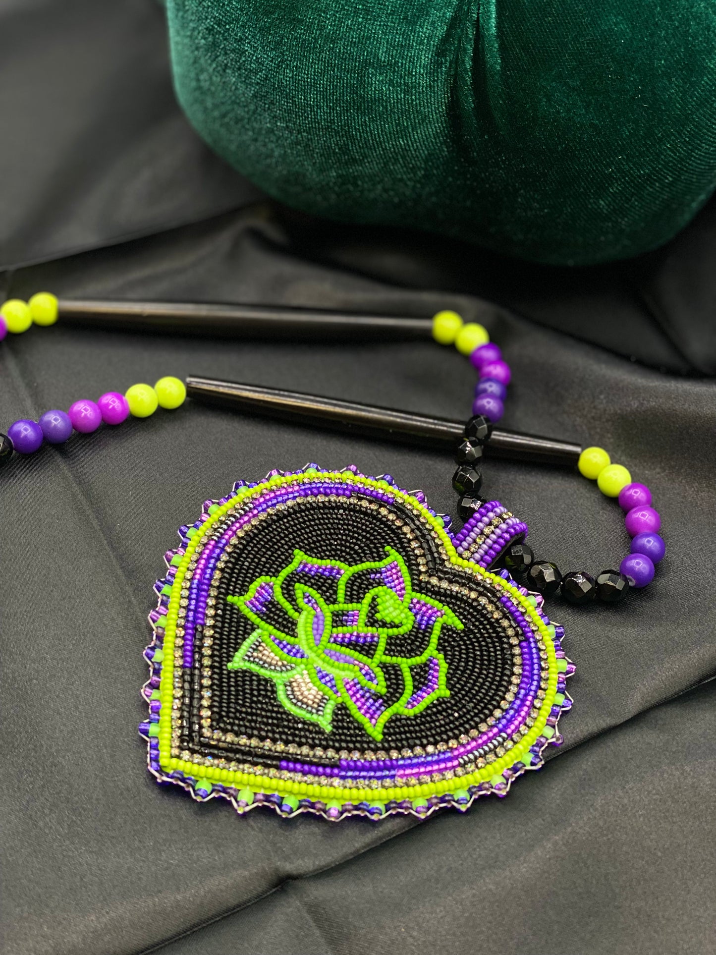 Frankenstein Beaded Rose Medallion