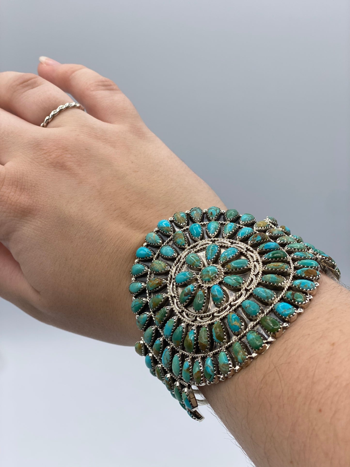 Large Turquoise Cluster Bracelet