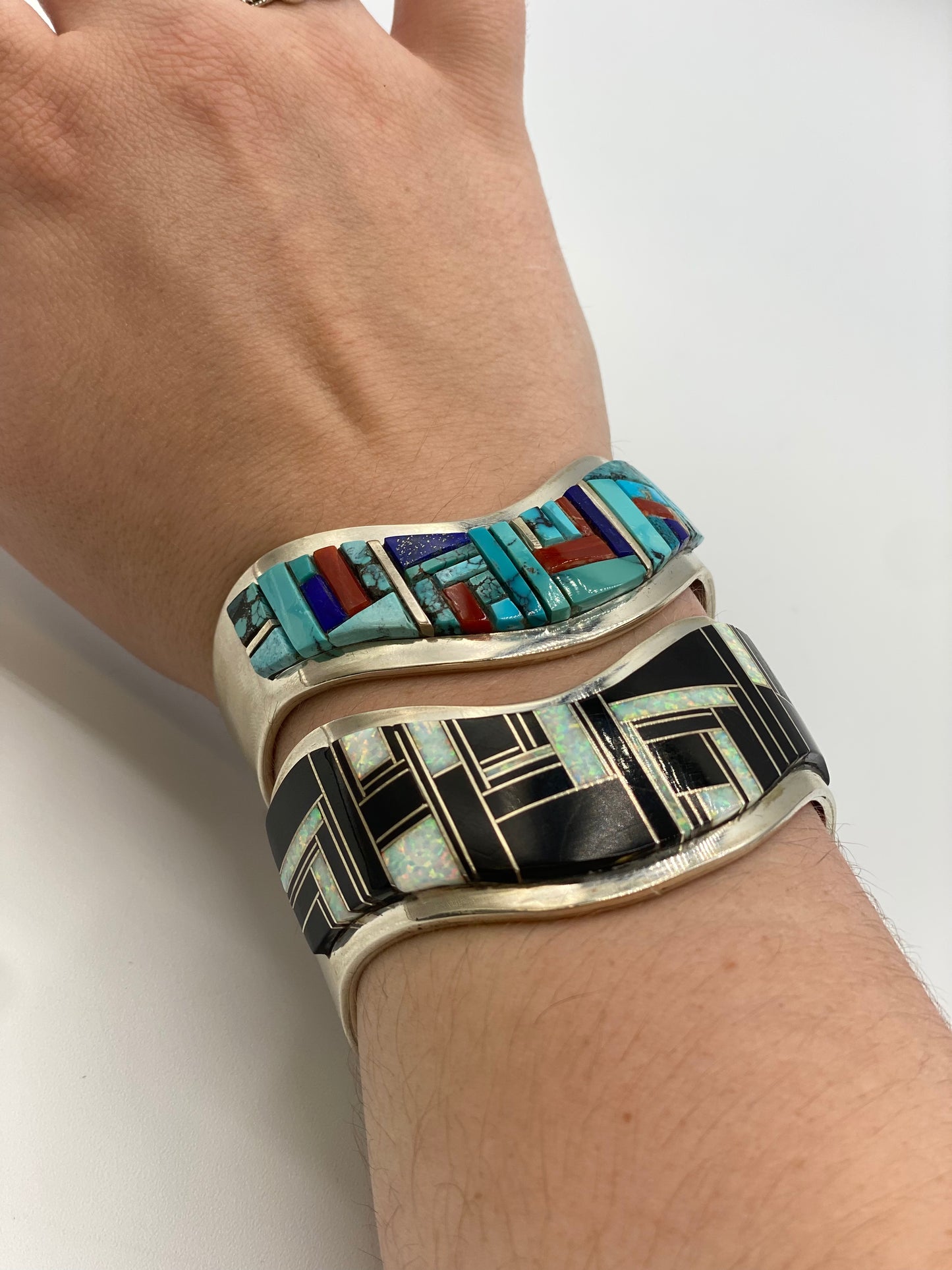 Multi-Stone Inlay Cuff