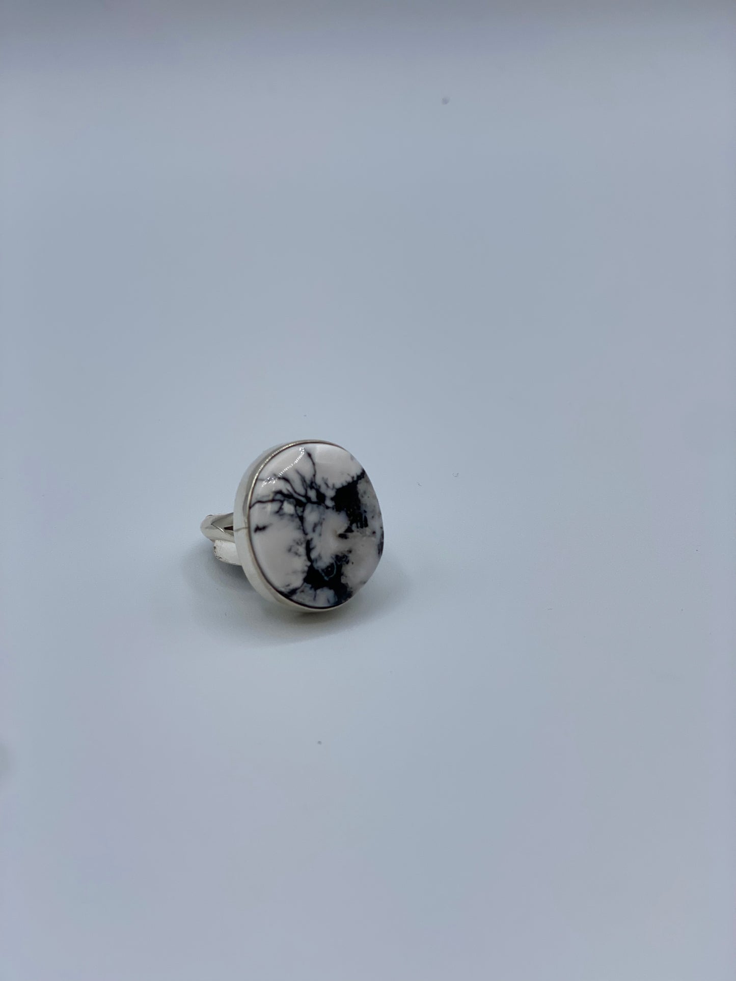 Simple White Buffalo Ring